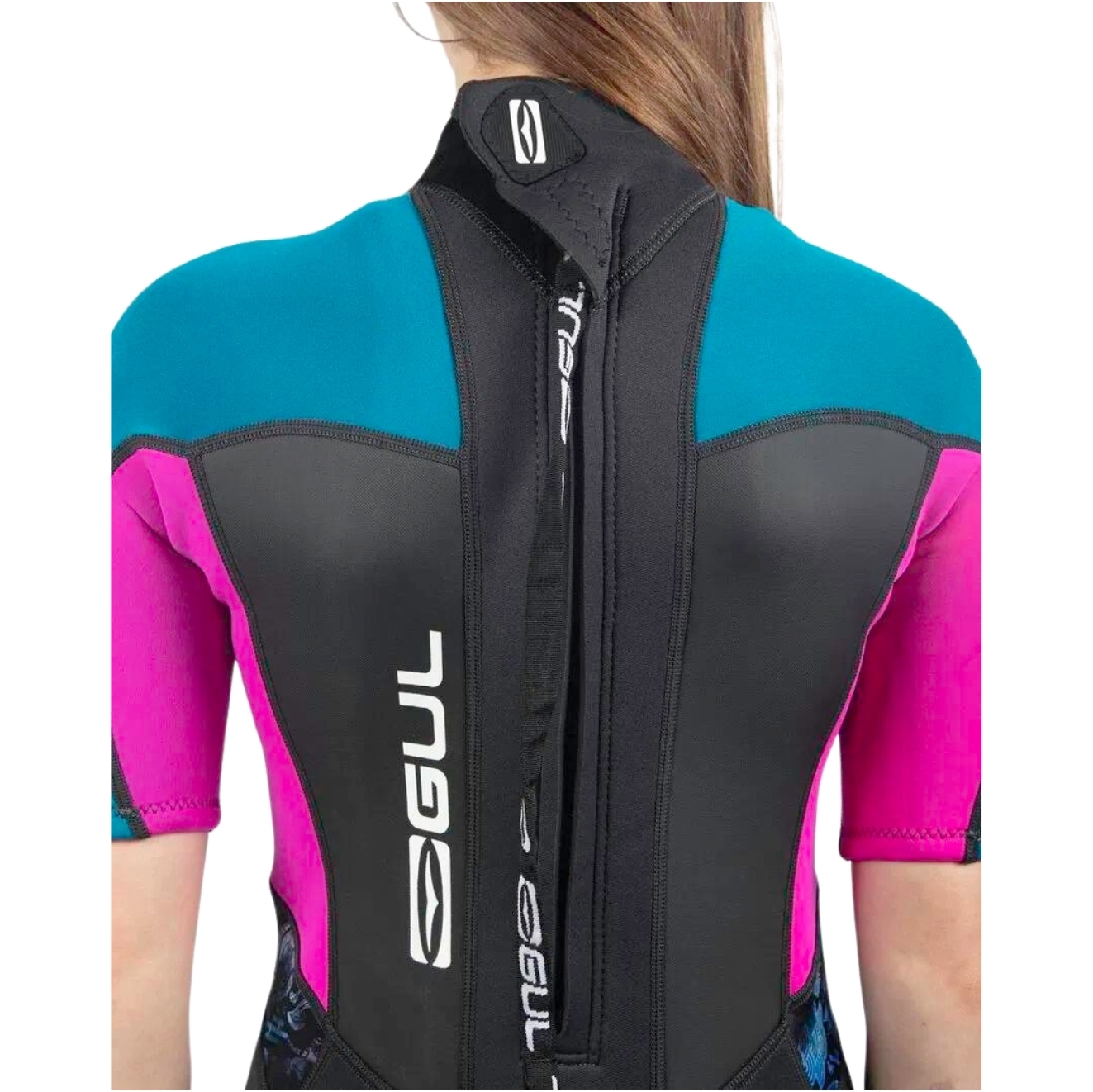 2025 Gul Junior Response 3/2mm Back Zip Shorty Wetsuit RE3321-C1 - Jet / Teal